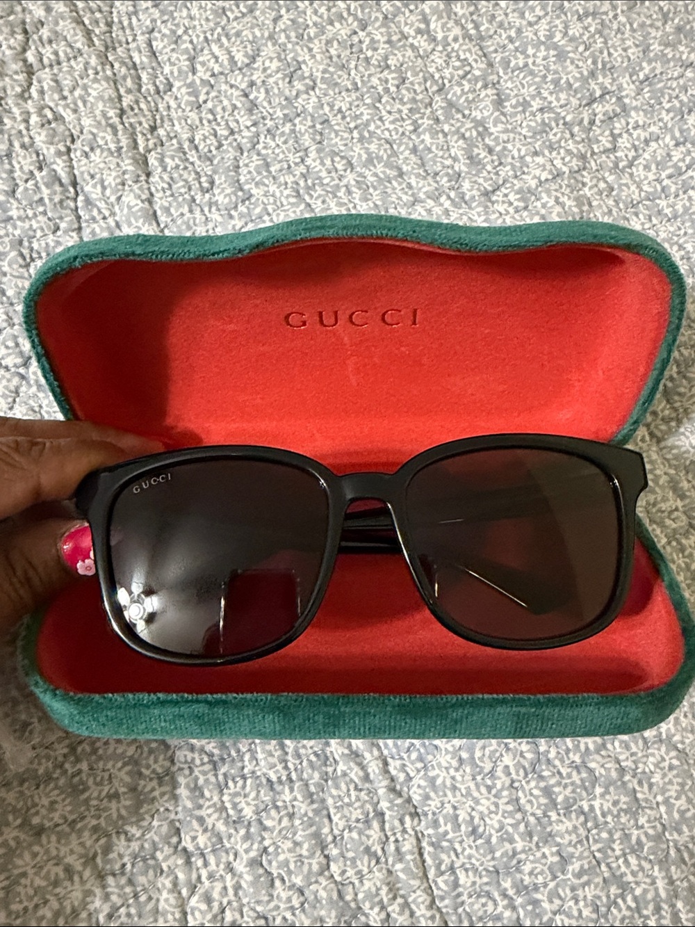 Gucci Black Sunglasses with Dark Lenses
